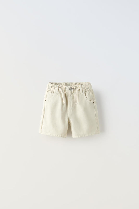 Short jean cordones