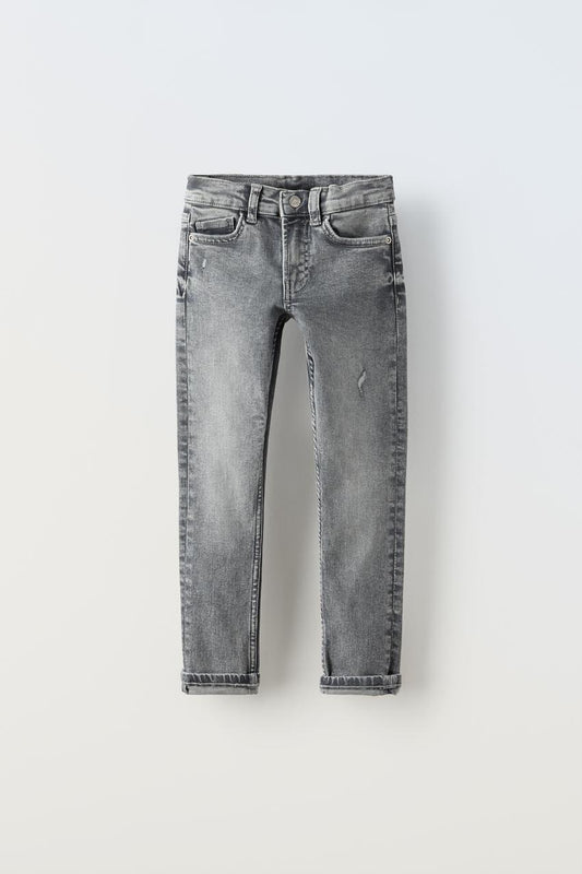 Jean skinny fit gris