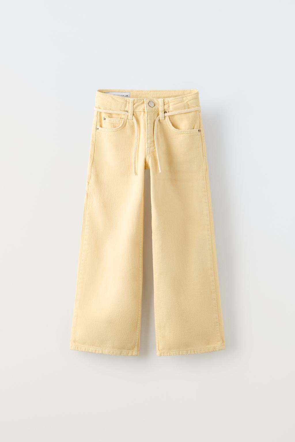 Jeans wide leg amarillo