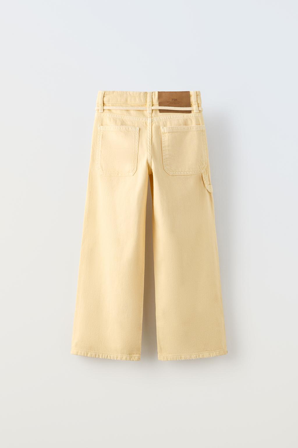 Jeans wide leg amarillo