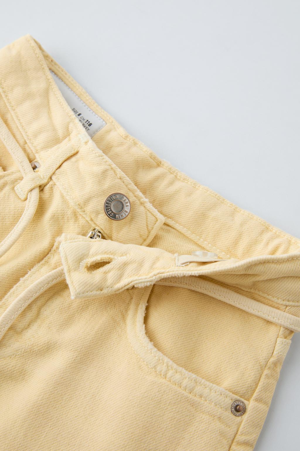 Jeans wide leg amarillo