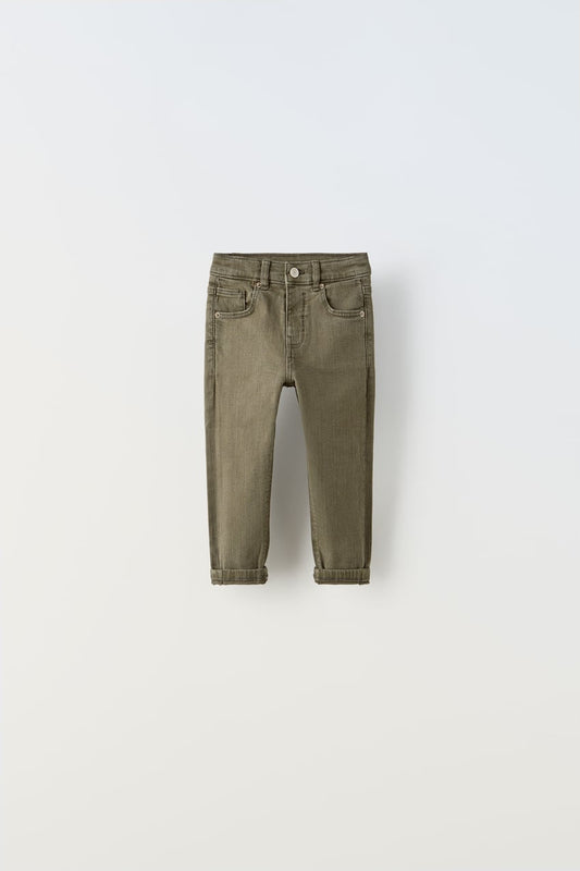 Jean slim fit verde