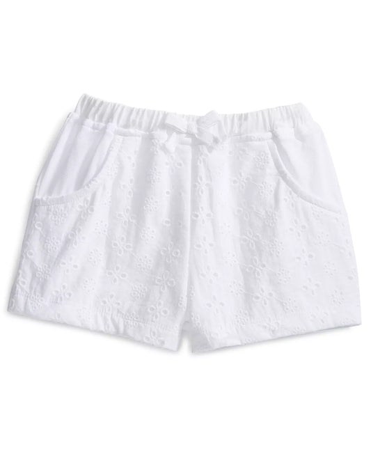 Short blanco con ojales