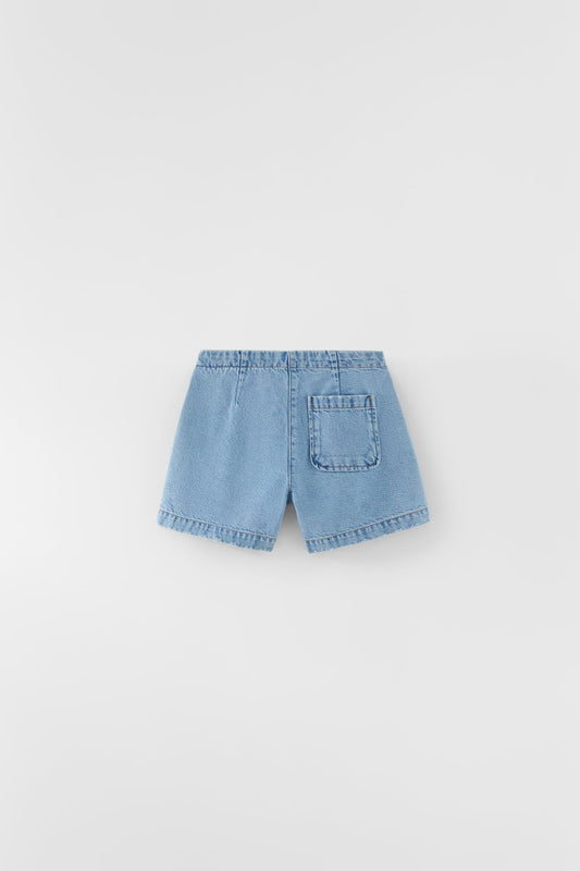 Short jean con cordones