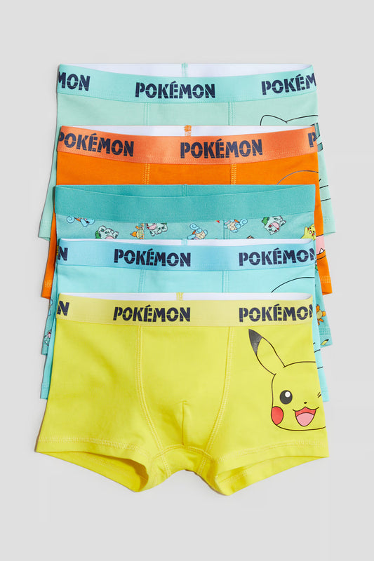 Pack de 5 boxers pokemon