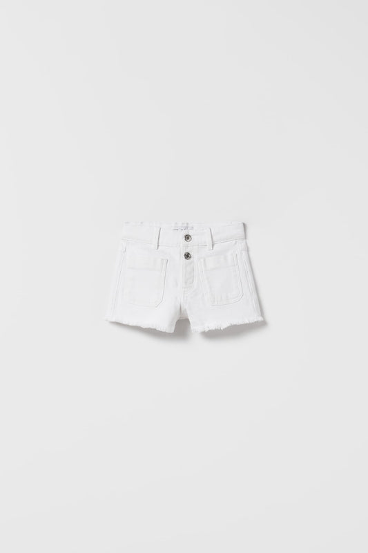 Short jean marine blanca