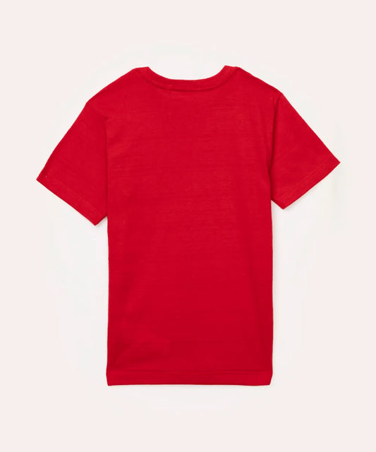 Polera roja con bolsillo