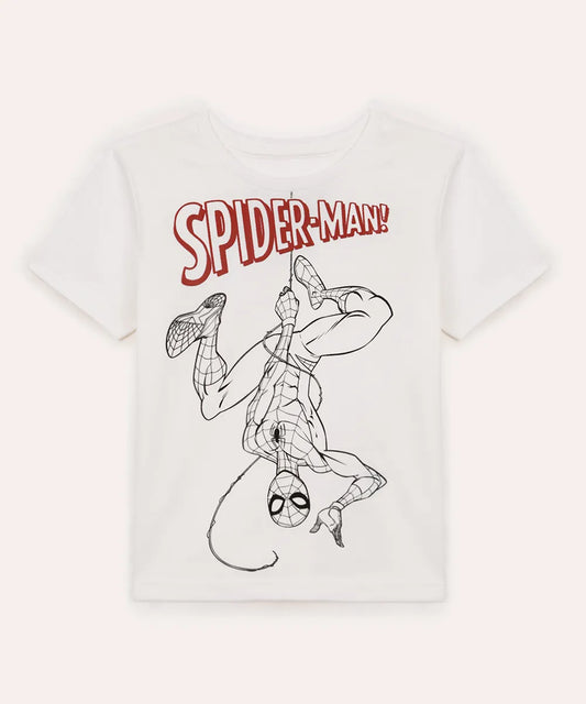 polera hombre araña blanca