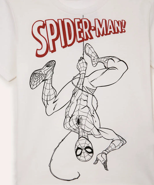 polera hombre araña blanca