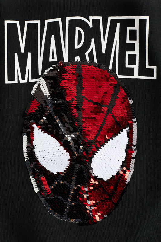 Sudadera spiderman con lentejuelas