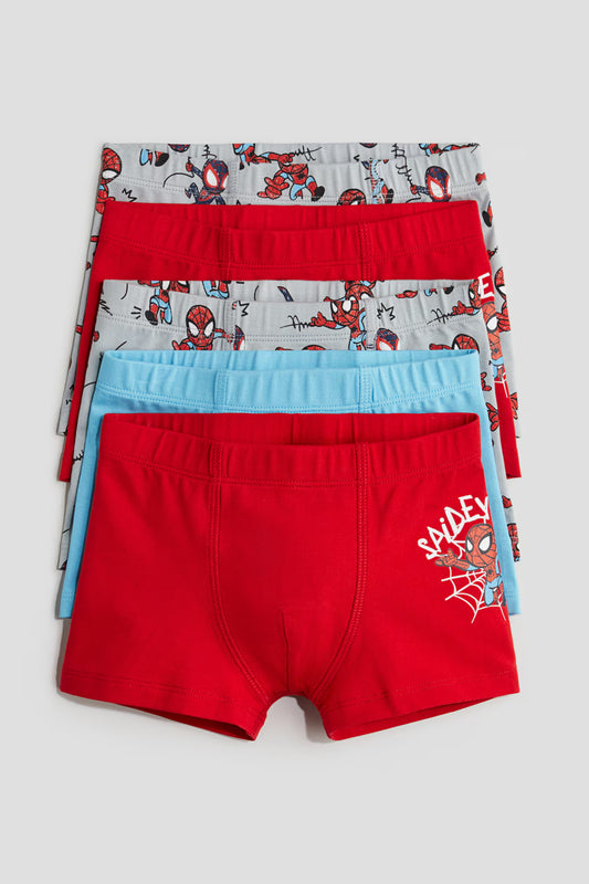 Pack de 5 boxer spiderman