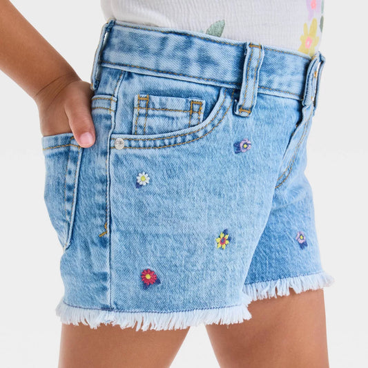 Short jean con flores