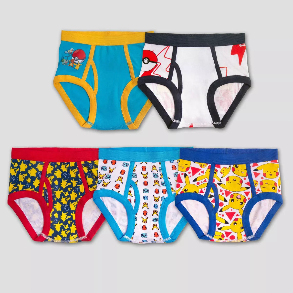 Pack de 5 boxers pokemon