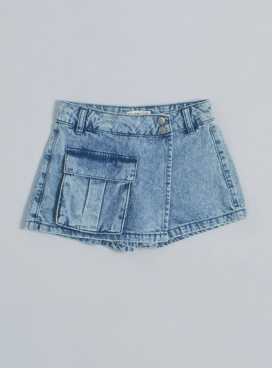 Short falda jean