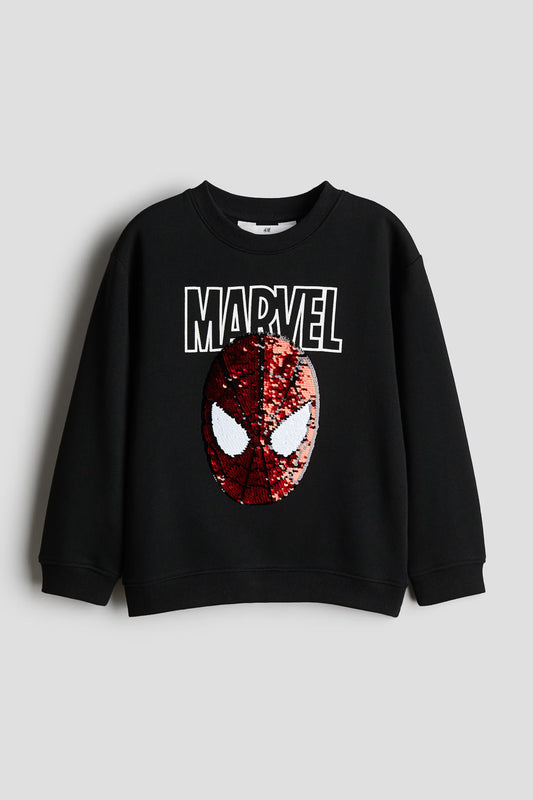 Sudadera spiderman con lentejuelas