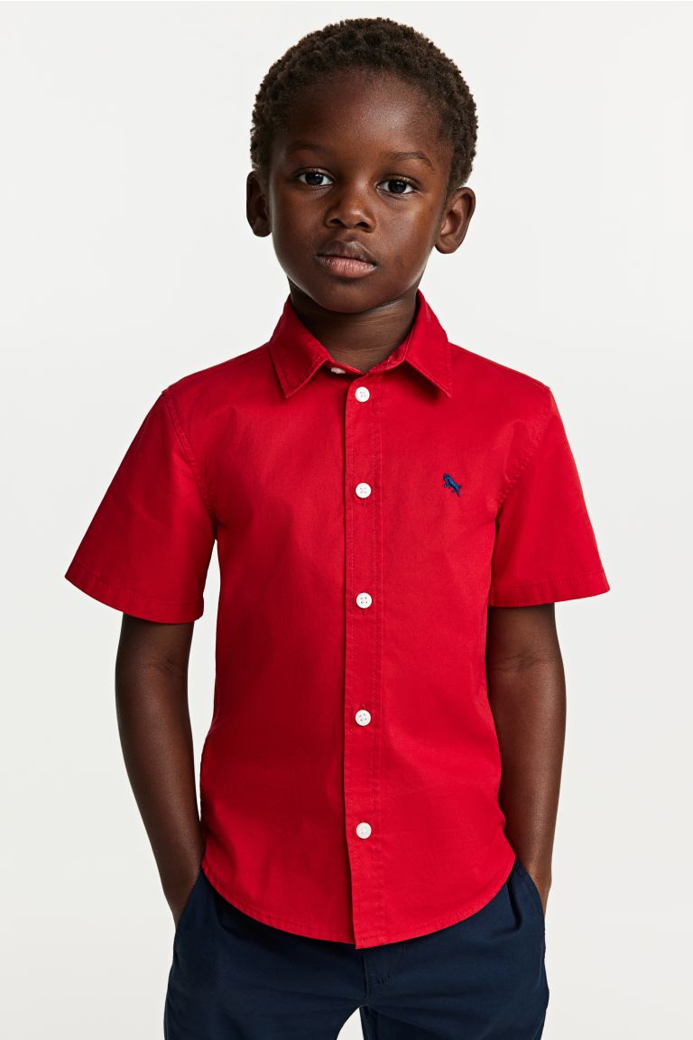 Camisa roja manga corta