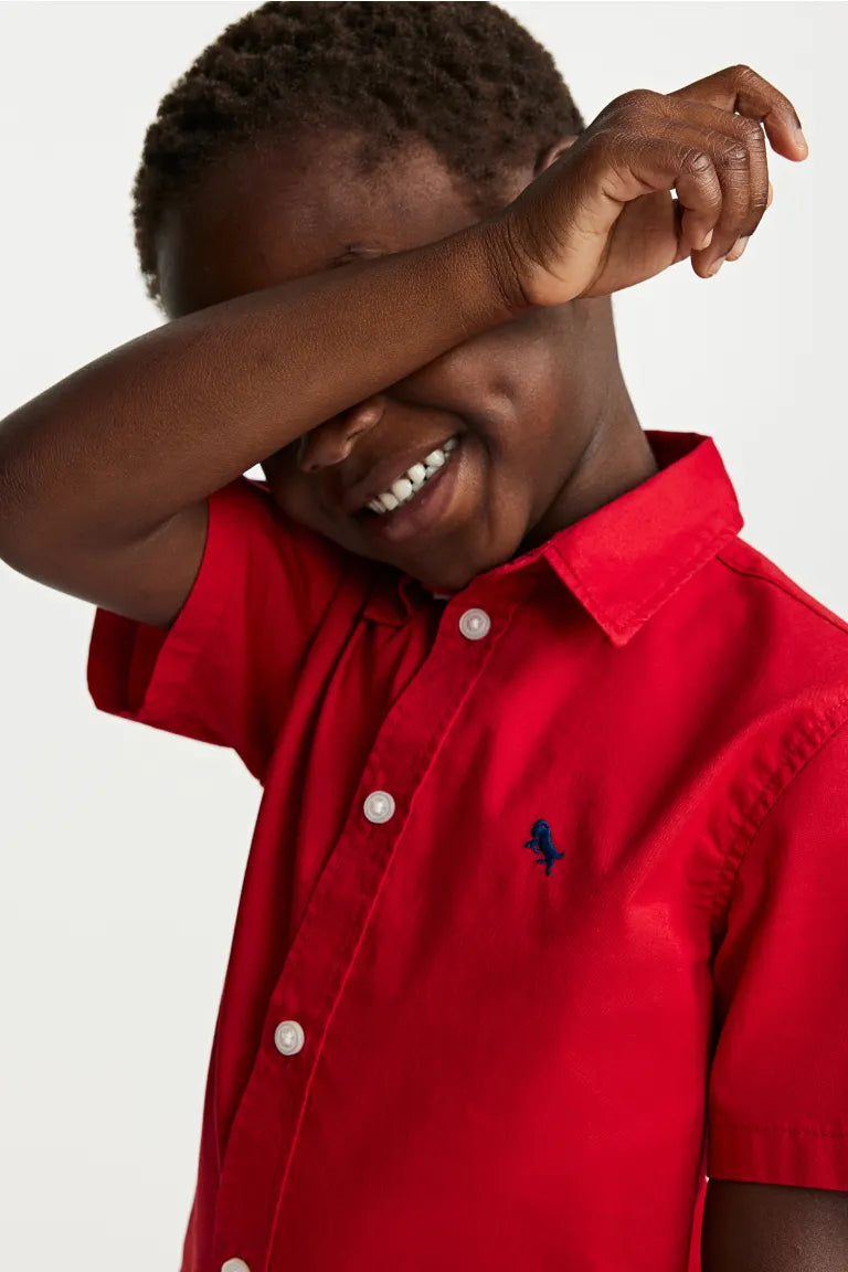 Camisa roja manga corta