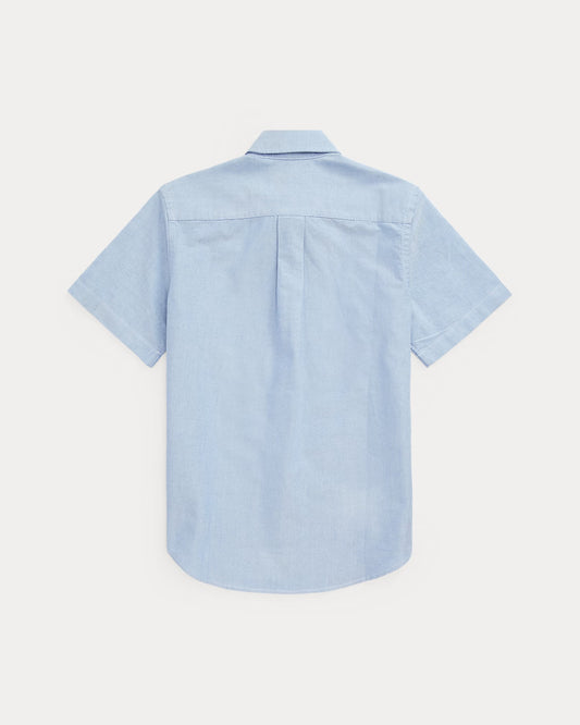 Camisa oxford azul manga corta