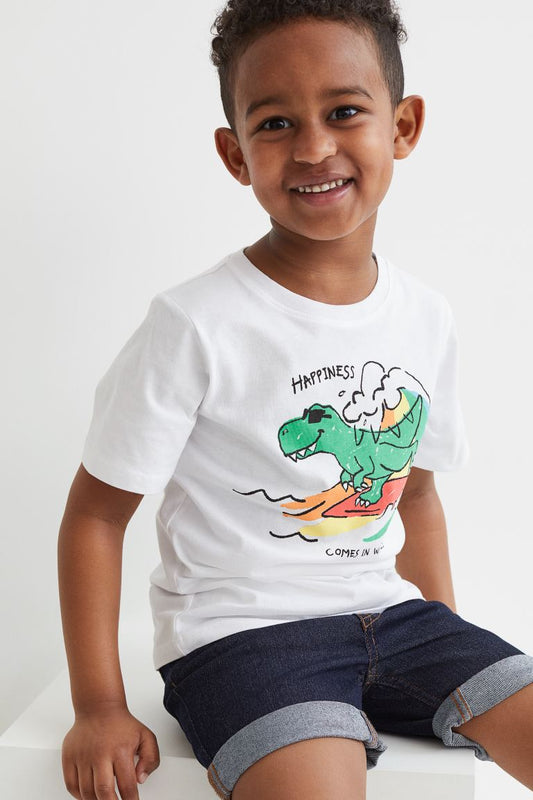 Polera con estampado dinosaurio