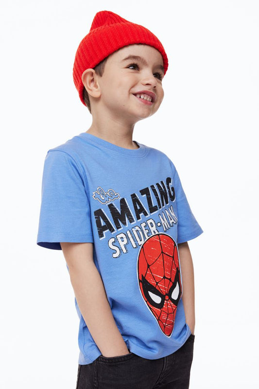 Polera spiderman azul