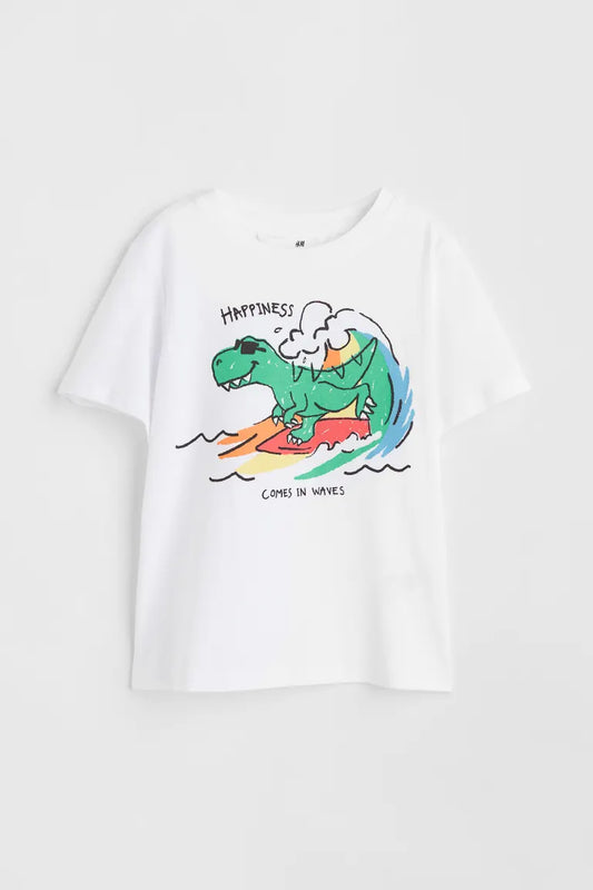 Polera con estampado dinosaurio