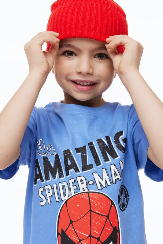 Polera spiderman azul